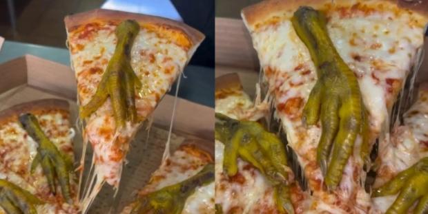"Піца з курячими лапами": Незвична страва жахнула відвідувачів ресторану (відео)