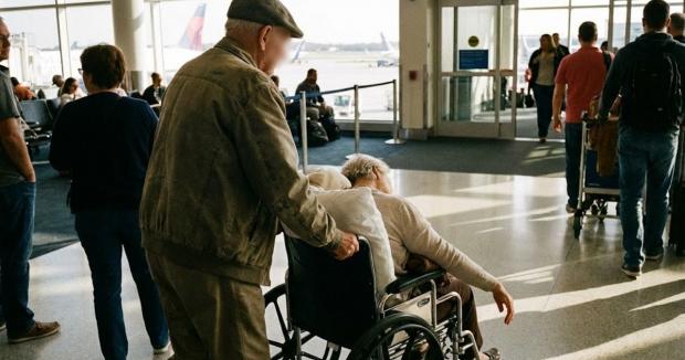 Працівники аеропорту були в шоці: Чоловік намагався посадити до літака мертву дружину